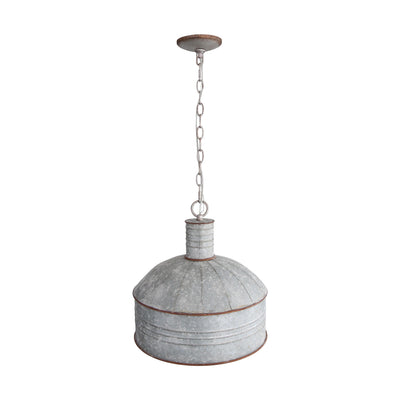 Tinsmith 1-light Pendant in Aged Galvanized Steel, alternate view - Golden Lighting