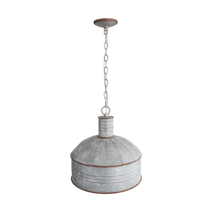 Tinsmith 1-light Pendant in Aged Galvanized Steel