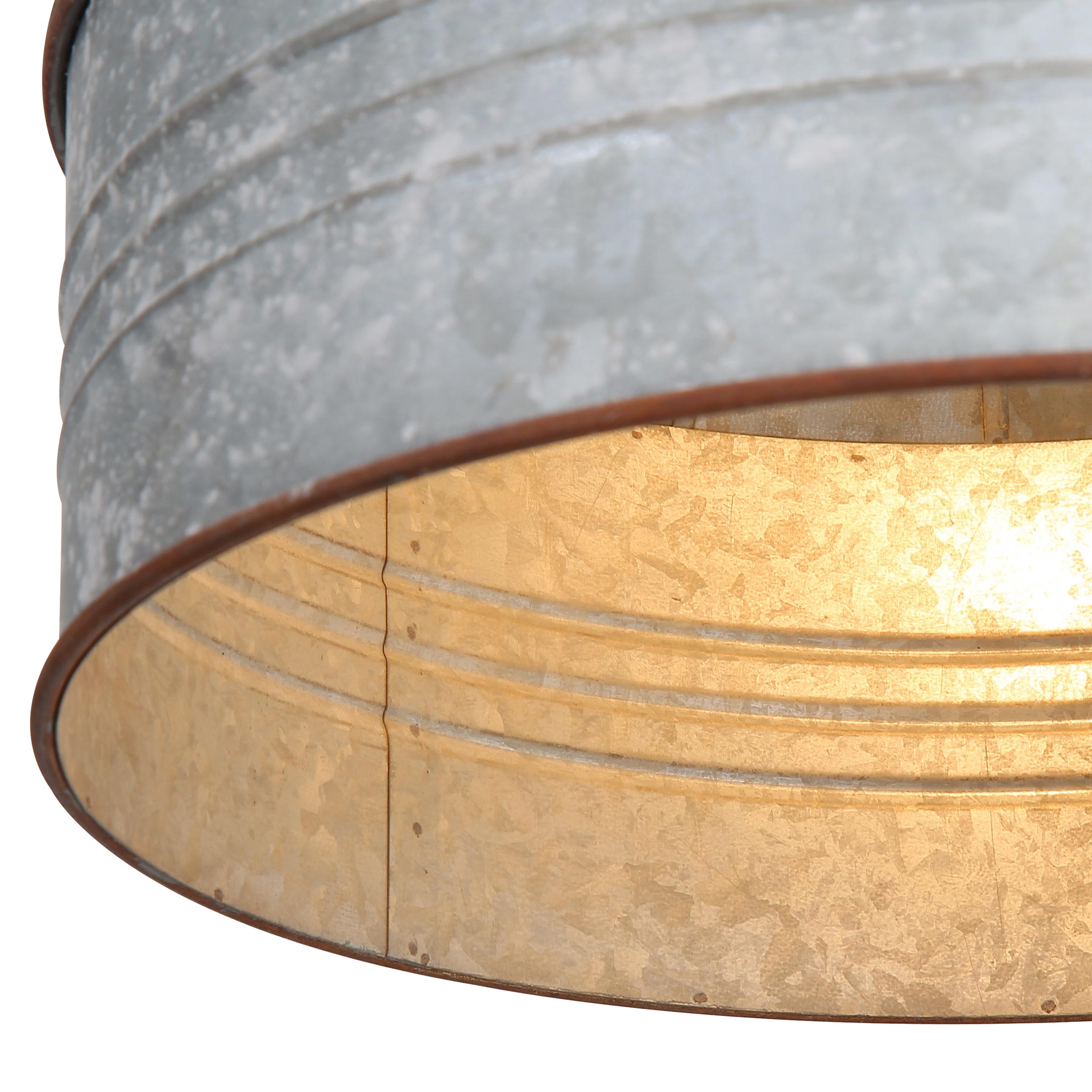 Tinsmith 1-light Pendant in Aged Galvanized Steel