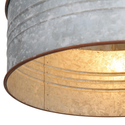 Tinsmith 1-light Pendant in Aged Galvanized Steel