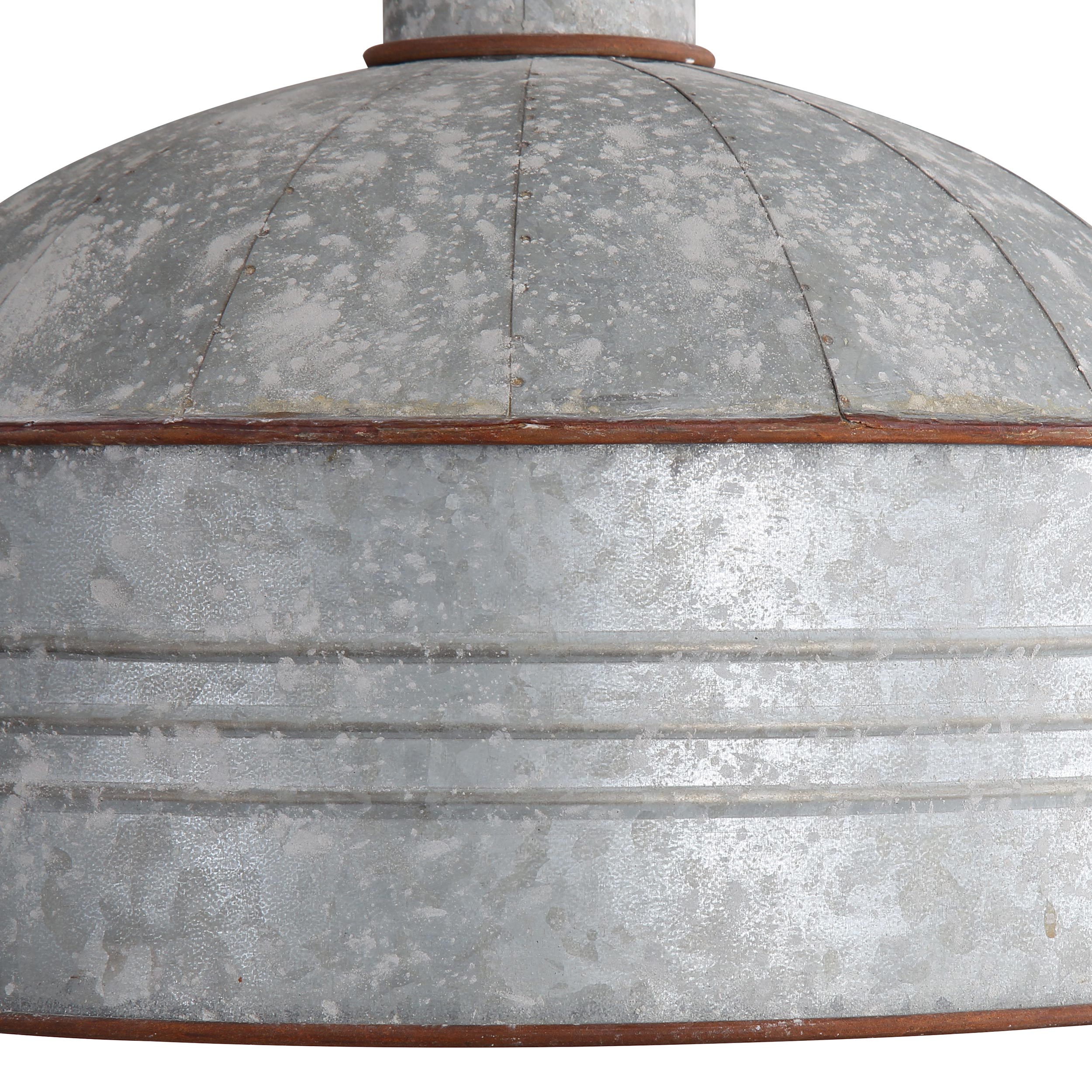 Tinsmith 1-light Pendant in Aged Galvanized Steel