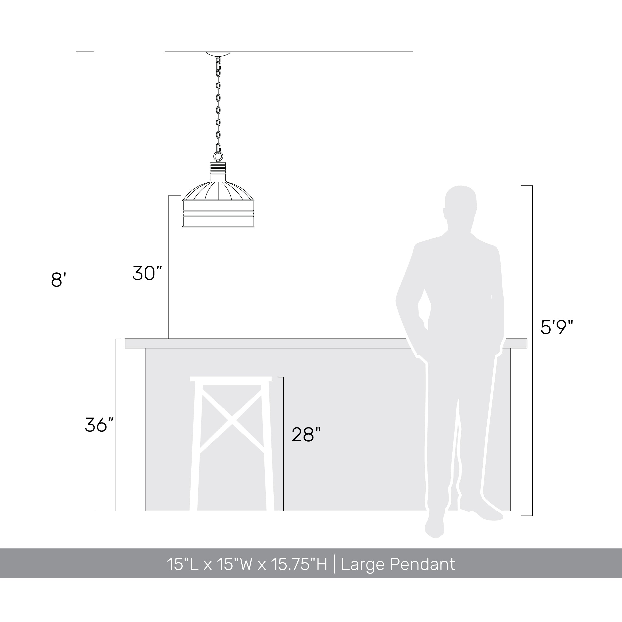 Tinsmith 1-light Pendant in Aged Galvanized Steel