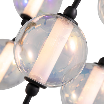 Golden Lighting Pearla Integrated LED 28in Pendant in Matte Black - - Golden Lighting