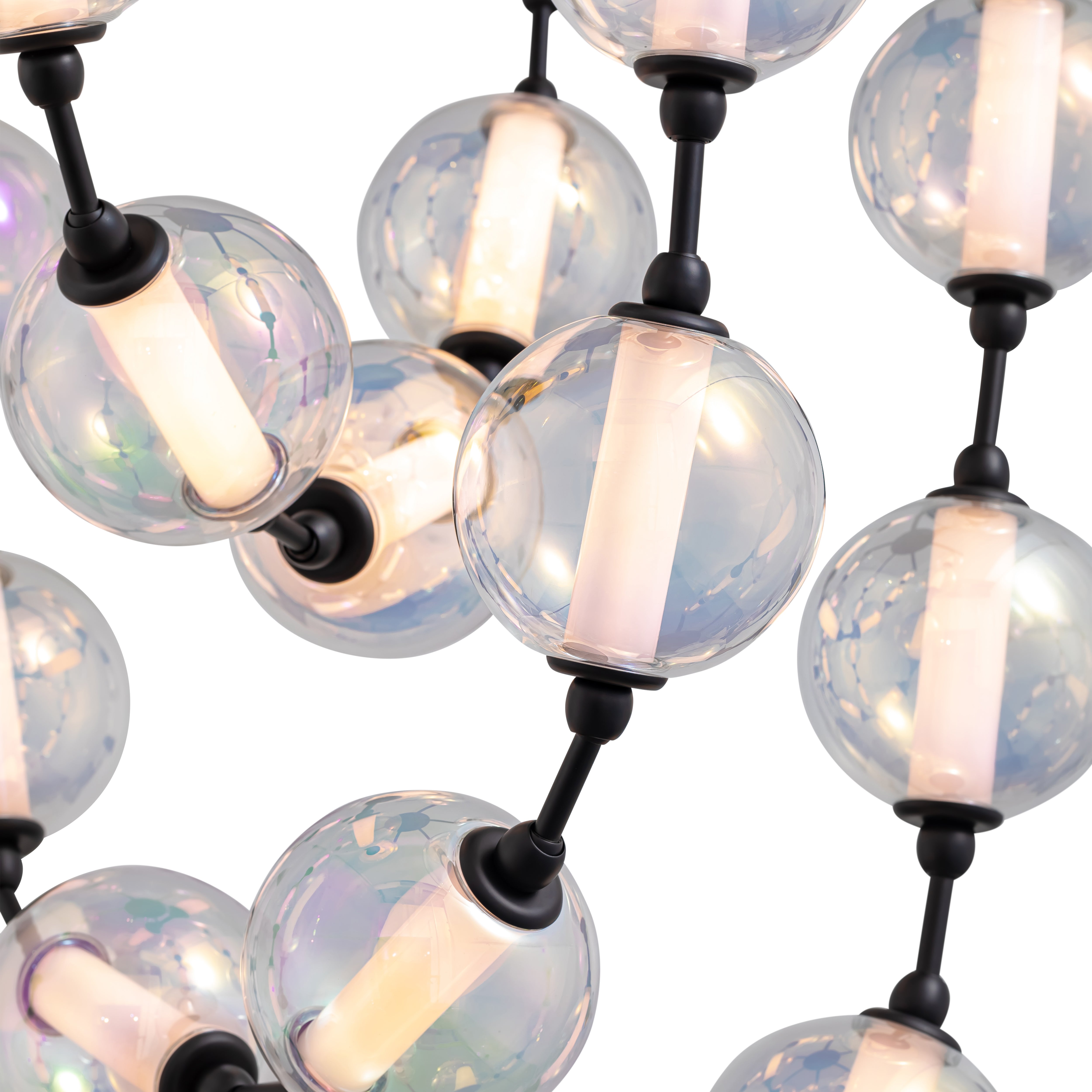 Golden Lighting Pearla Integrated LED 28in Pendant in Matte Black - - Golden Lighting