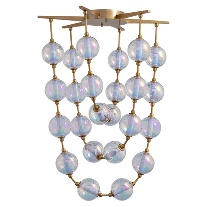 Golden Lighting Pearla Integrated LED 28in Pendant in Brushed Champagne Brass