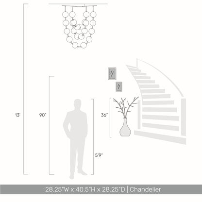 Golden Lighting Pearla Integrated LED 28in Pendant in Brushed Champagne Brass - - Golden Lighting