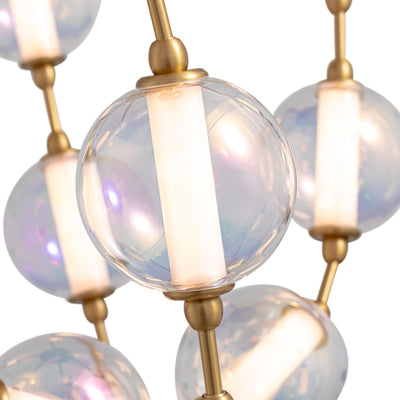 Golden Lighting Pearla Integrated LED 35in Pendant in Brushed Champagne Brass - - Golden Lighting