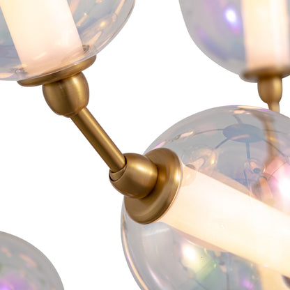 Golden Lighting Pearla Integrated LED 35in Pendant in Brushed Champagne Brass - - Golden Lighting
