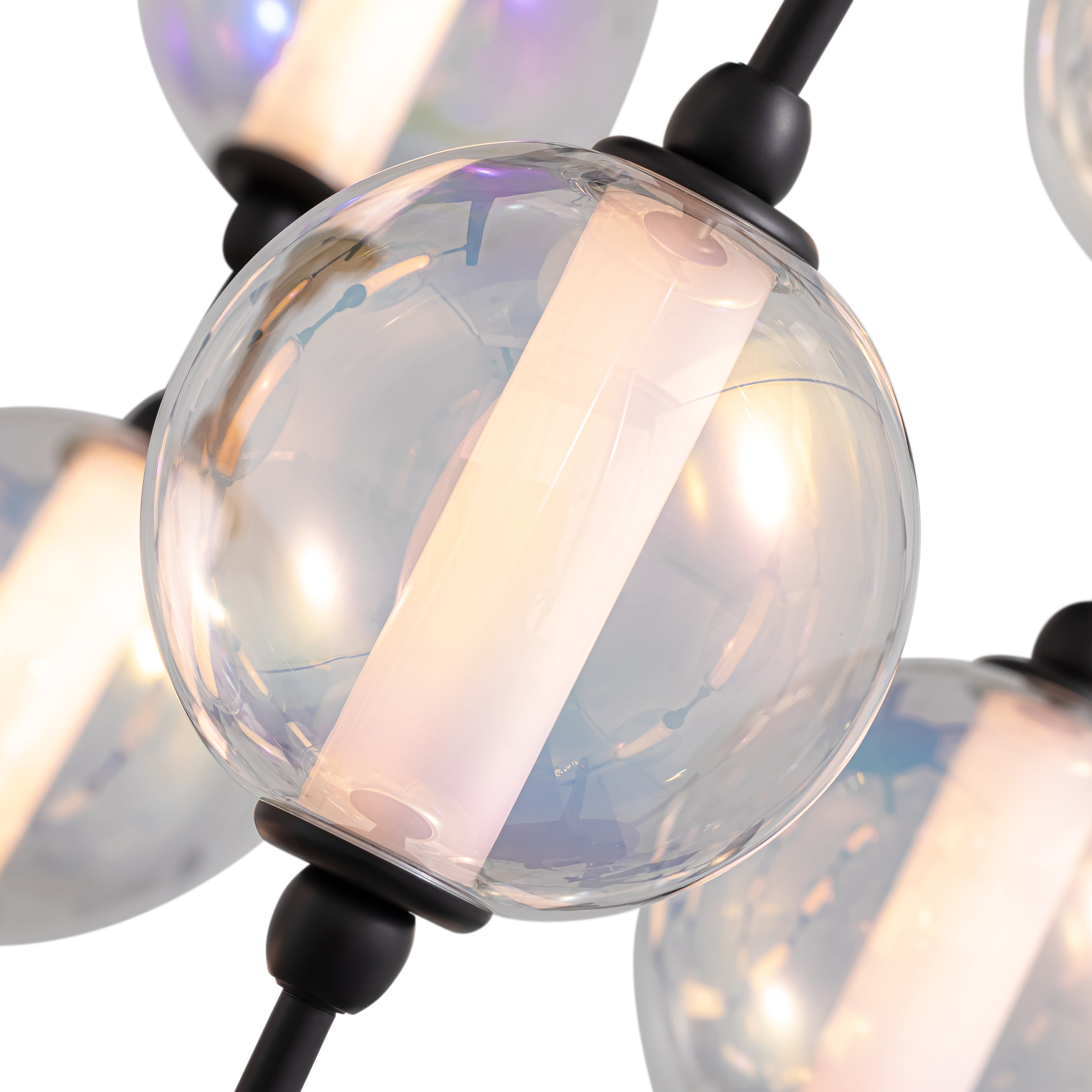 Golden Lighting Pearla Integrated LED 35in Pendant in Matte Black - - Golden Lighting