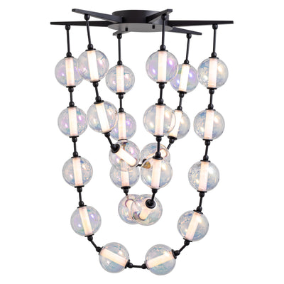 Golden Lighting Pearla Integrated LED 35in Pendant in Matte Black - - Golden Lighting