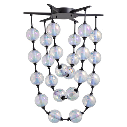 Golden Lighting Pearla Integrated LED 35in Pendant in Matte Black