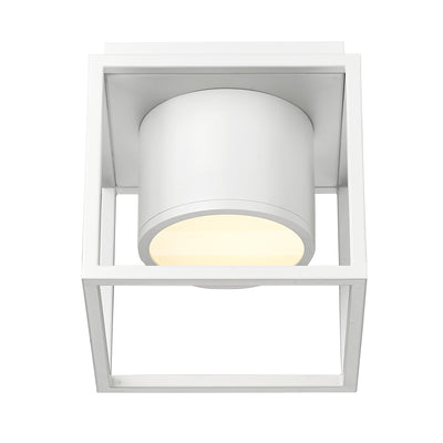 Desmond Integrated LED Flush Mount in Matte White, alternate view - Golden Lighting