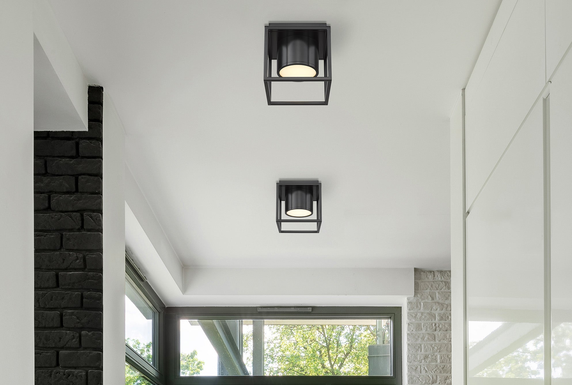 Desmond Integrated LED Flush Mount in Matte Black - - Golden Lighting