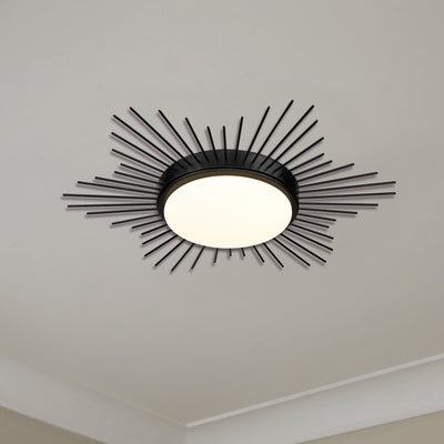 Kieran Integrated LED 18in Flush Mount in Matte Black