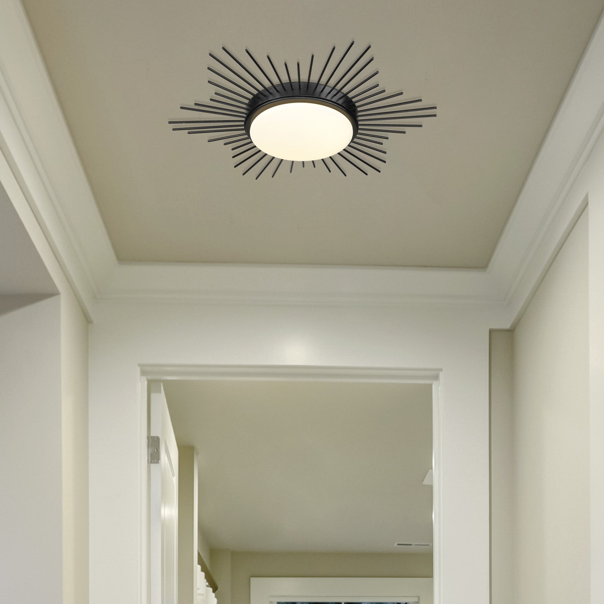 Kieran Integrated LED 18in Flush Mount in Matte Black