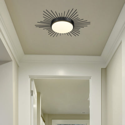 Kieran Integrated LED 18in Flush Mount in Matte Black