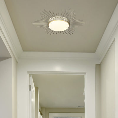 Kieran Integrated LED 18in Flush Mount in White Gold