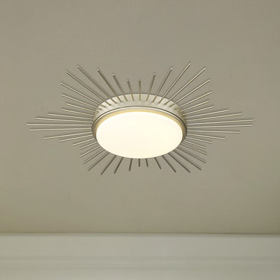 Kieran Integrated LED 18in Flush Mount in White Gold