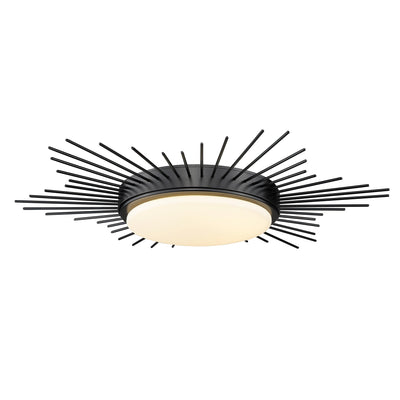 Kieran Integrated LED 18in Flush Mount in Matte Black - - Golden Lighting