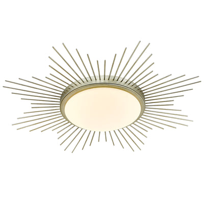 Kieran Integrated LED 24in Flush Mount in White Gold - Golden Lighting