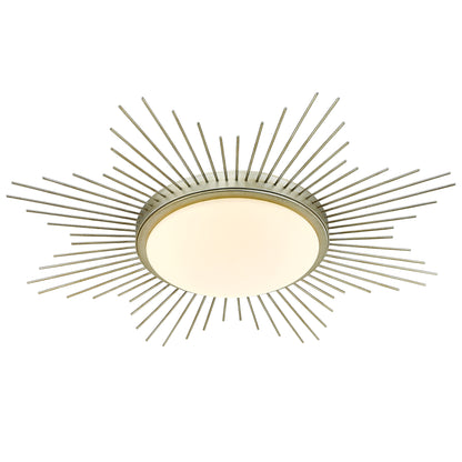 Kieran Integrated LED 24in Flush Mount in White Gold