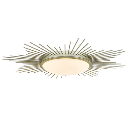 Kieran Integrated LED 24in Flush Mount in White Gold