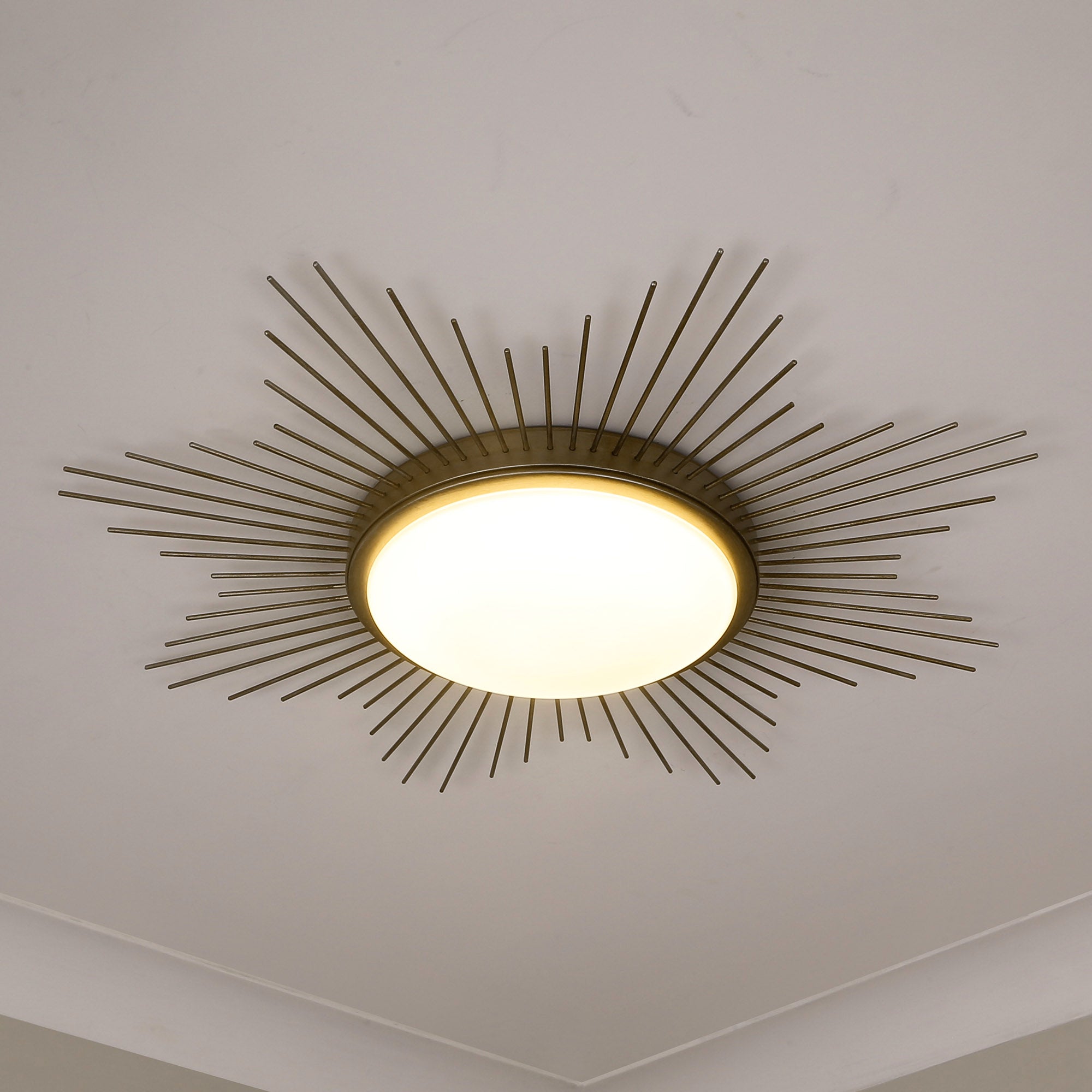 Kieran Integrated LED 24in Flush Mount in White Gold
