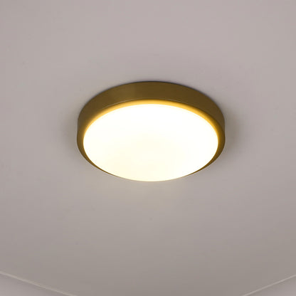 Golden Lighting Gabi Integrated LED 10in Flush Mount in Brushed Champagne Brass - - Golden Lighting