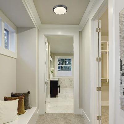 Golden Lighting Gabi Integrated LED 10in Flush Mount in Matte Black - - Golden Lighting