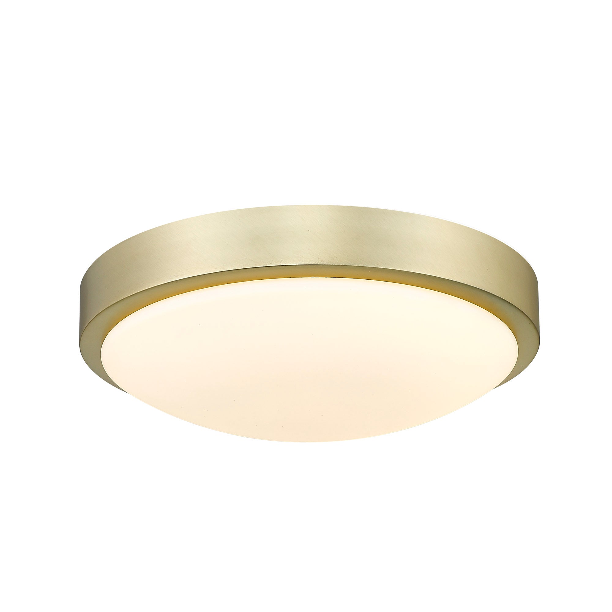 Gabi 10" Flush Mount in Brushed Champagne Bronze with Opal Glass - - Golden Lighting