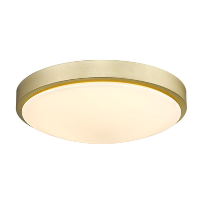 Golden Lighting Gabi Integrated LED 12in Flush Mount in Brushed Champagne Brass - - Golden Lighting