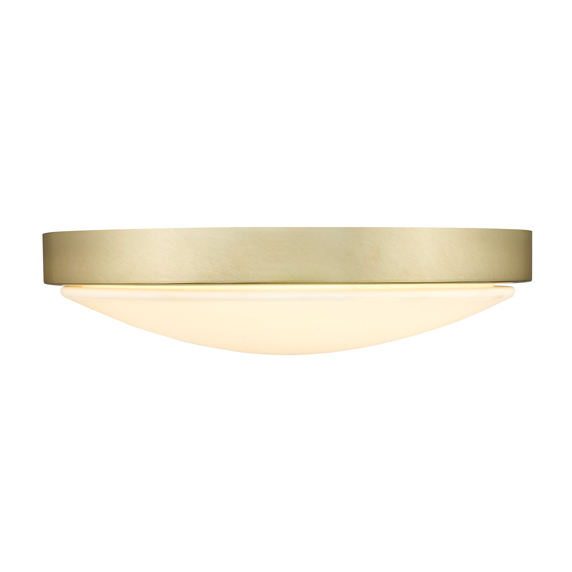 Golden Lighting Gabi Integrated LED 12in Flush Mount in Brushed Champagne Brass - - Golden Lighting