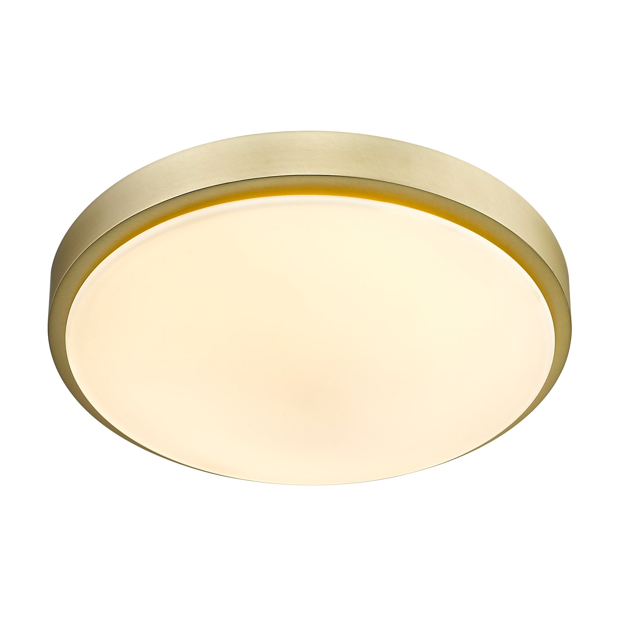 Golden Lighting Gabi Integrated LED 12in Flush Mount in Brushed Champagne Brass - - Golden Lighting