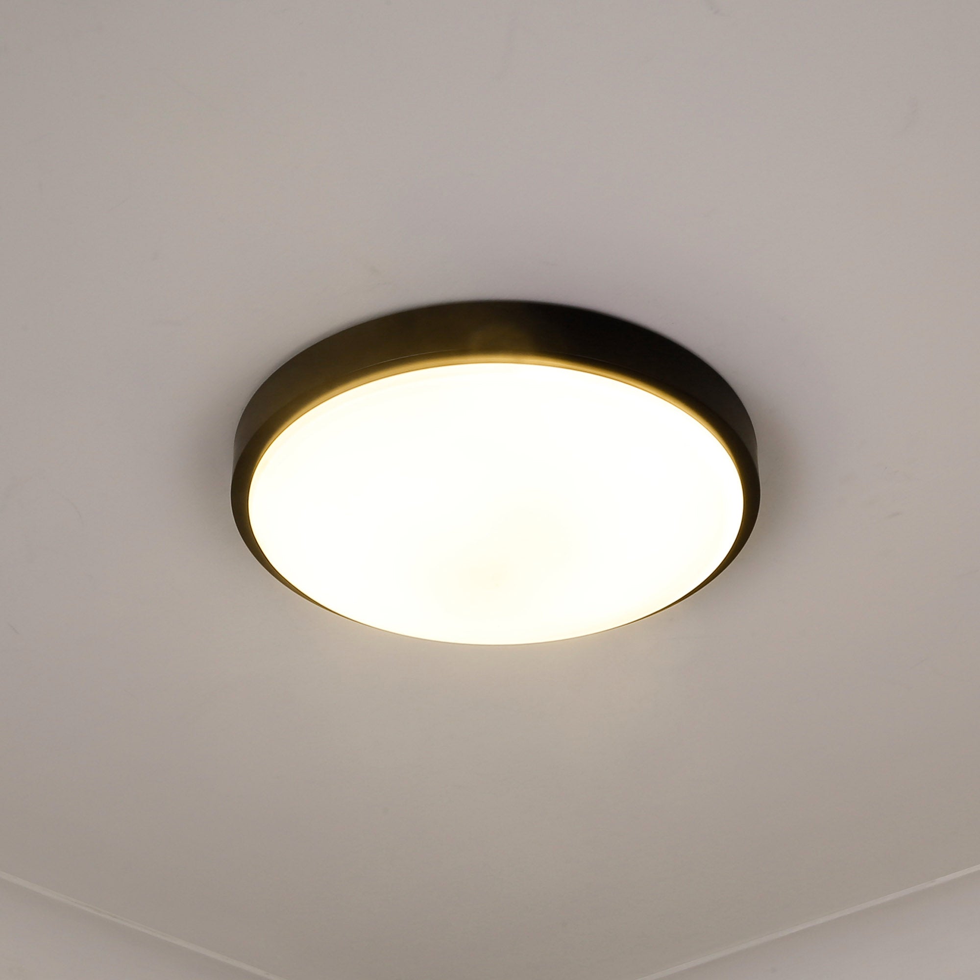 Golden Lighting Gabi Integrated LED 12in Flush Mount in Matte Black - - Golden Lighting