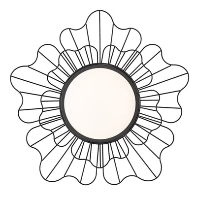 Golden Lighting Yasmin Integrated LED Flush Mount in Natural Black - - Golden Lighting