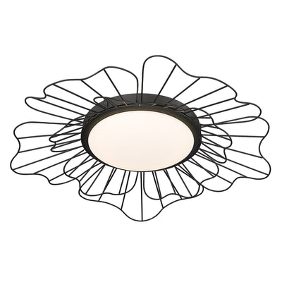 Golden Lighting Yasmin Integrated LED Flush Mount in Natural Black - - Golden Lighting