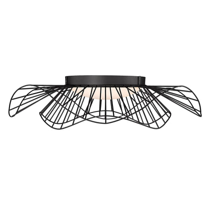 Golden Lighting Elena Integrated LED Flush Mount in Natural Black - - Golden Lighting