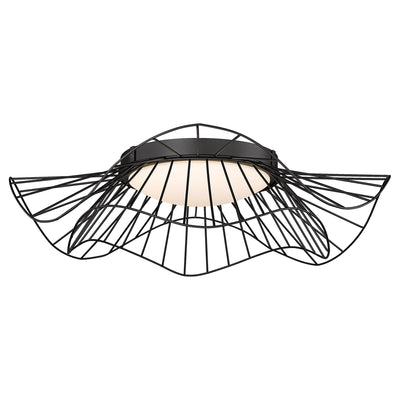 Golden Lighting Elena Integrated LED Flush Mount in Natural Black - - Golden Lighting