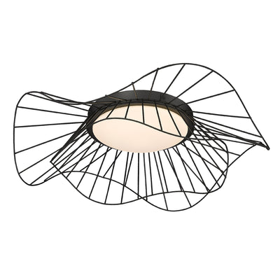 Golden Lighting Elena Integrated LED Flush Mount in Natural Black - - Golden Lighting