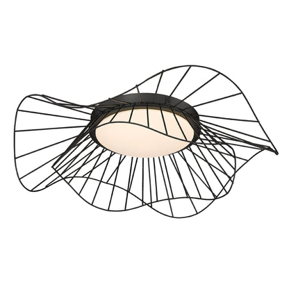 Golden Lighting Elena Integrated LED Flush Mount in Natural Black - - Golden Lighting