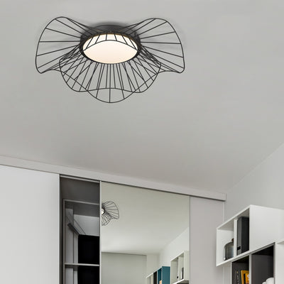 Golden Lighting Elena Integrated LED Flush Mount in Natural Black - - Golden Lighting