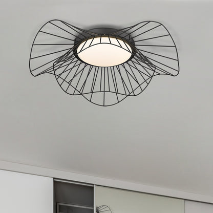 Golden Lighting Elena Integrated LED Flush Mount in Natural Black - - Golden Lighting