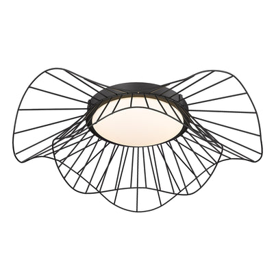 Golden Lighting Elena Integrated LED Flush Mount in Natural Black - - Golden Lighting