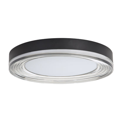 Ondulada Integrated LED 16in Flush Mount in Sand Black and Smoky Acrylic