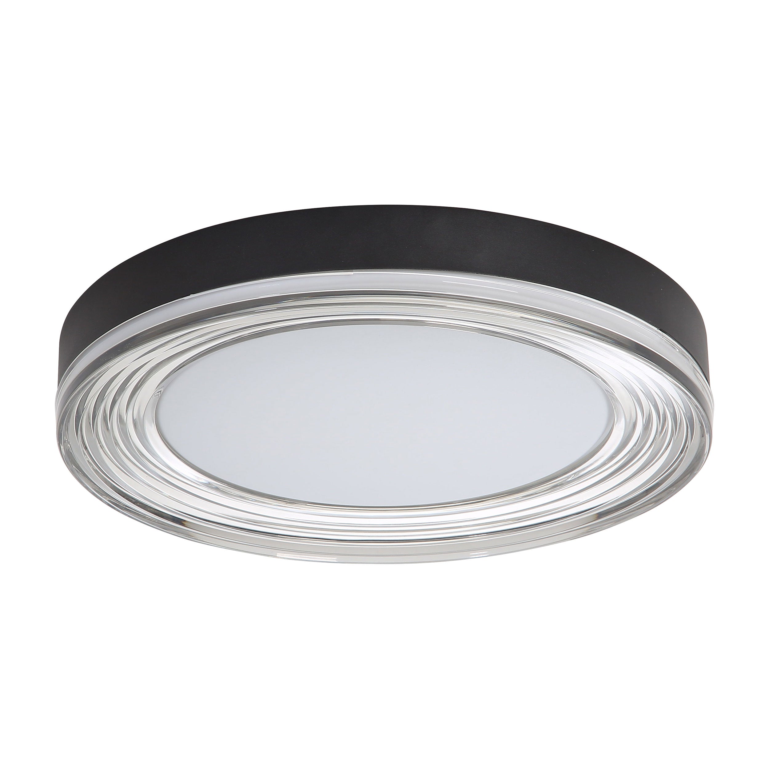 Ondulada Integrated LED 16in Flush Mount in Sand Black and Smoky Acrylic
