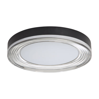 Ondulada Integrated LED 16in Flush Mount in Sand Black and Smoky Acrylic