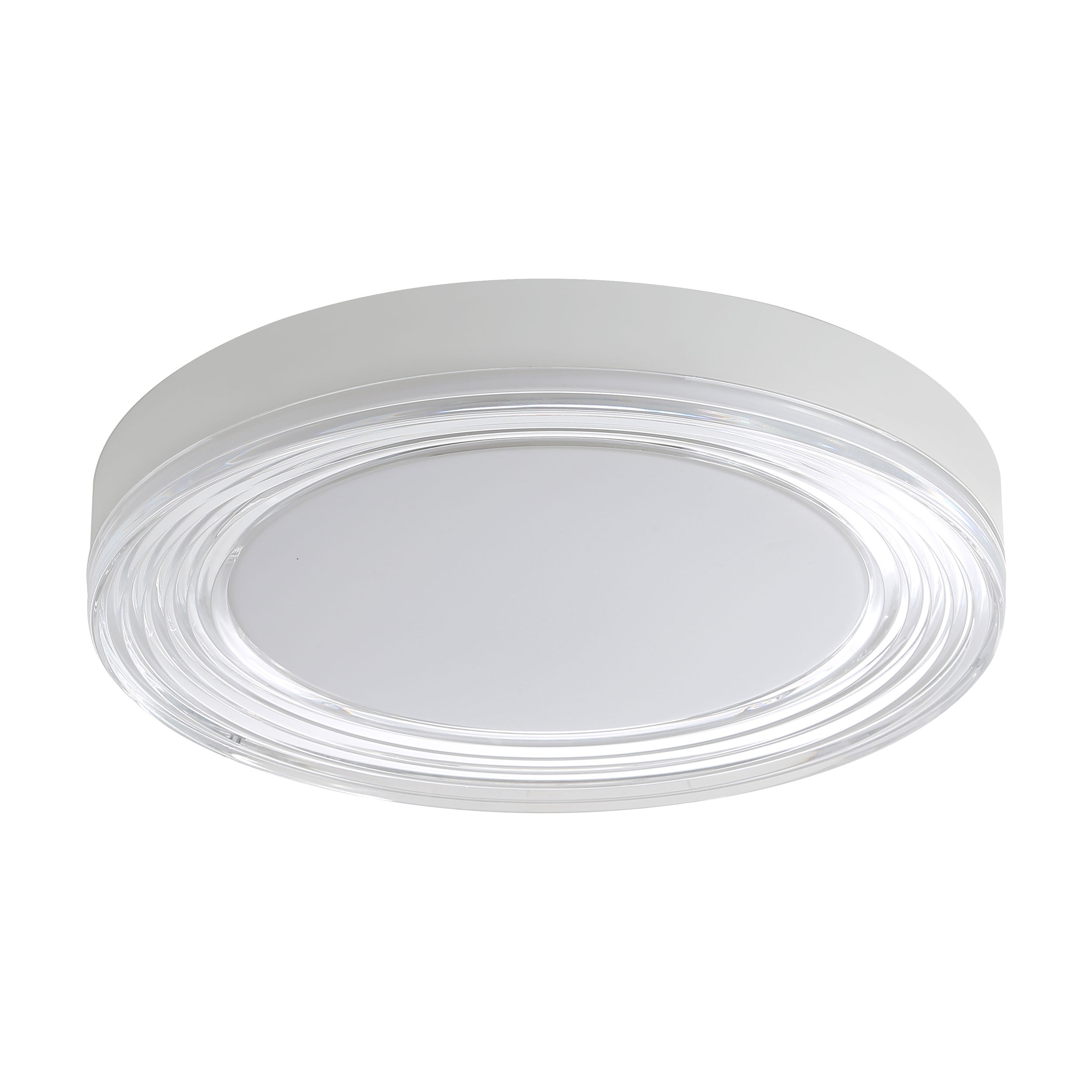 Ondulada Integrated LED 16in Flush Mount in Sand White and Clear Glass