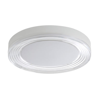 Ondulada Integrated LED 16in Flush Mount in Sand White and Clear Glass - Golden Lighting