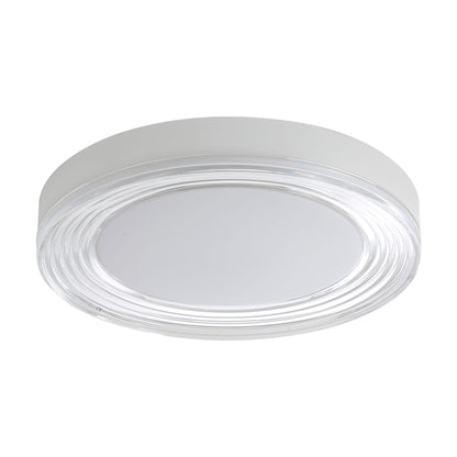 Ondulada Integrated LED 16in Flush Mount in Sand White and Clear Glass