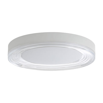 Ondulada Integrated LED 16in Flush Mount in Sand White and Clear Glass